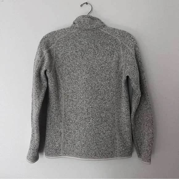 Patagonia Gray Quarter-Zip Fleece Pullover Cozy Cabincore Fall Winter Sweater - Picture 9 of 9